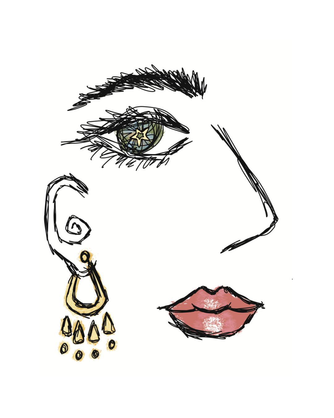 Gold Earring
